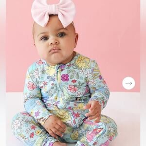 NWT Disney Princess Posh Peanut 3T Convertible Zip Up Romper Pajamas